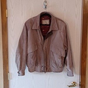 Vintage Levi's Western Wear  Bomber Jacket, Large, Tan Suede